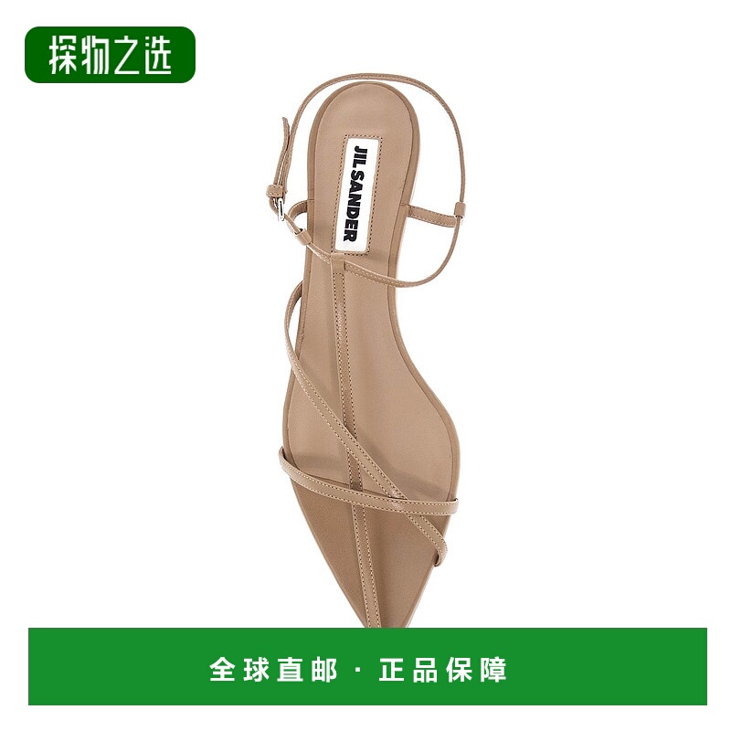1h可退 欧洲直邮jil sander 女士 凉鞋牛皮高跟单鞋