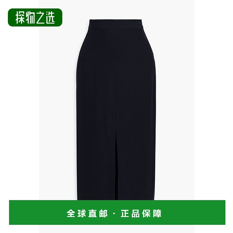 香港直邮TOTÊME 女士 缎面绉纱中长半身裙 234WRTWBM125FB0020NAV