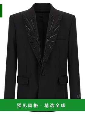 香港直邮BALMAIN 男士西服 GH1SE492PD31EAP SS2026 黑色