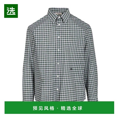 香港直邮CELINE 男士衬衫 RC0AZ1393GDL5 SS2026 绿色 CAMICIE