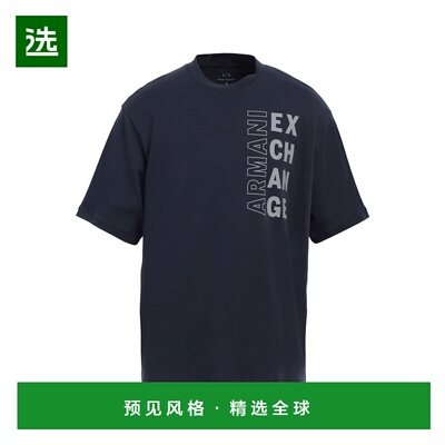 1h可退 香港直邮Armani Exchange 男士 T恤 blue蓝色 舒适时尚