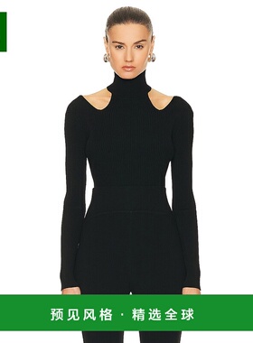 1h可退 香港直邮Alaïa 女士 Bodysuit ALAÏA 剪口上衣(黑色) AA9B