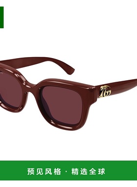 香港直邮Gucci 古驰 女士 几何框太阳镜 GG1828S red红色 舒适时