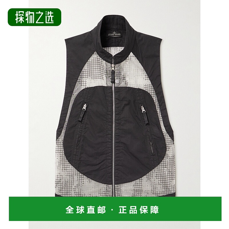 香港直邮Stone Island Shadow Project 男士 防破裂尼龙拼接棉混