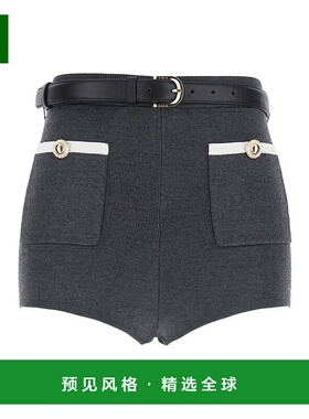 1h可退 香港直邮Self-Portrait 女士 Two Front 灰色束带拼缀口袋