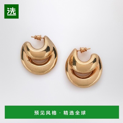 1h可退 香港直邮Panconesi 女士 BLOW UP HUGGIES 色调耳环(金色)