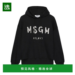 香港直邮MSGM 女士卫衣 3741MDM515G24779999 CO 黑色 长袖卫衣