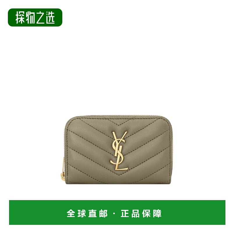 香港直邮Saint Laurent 徽标钱包 804479AAA44拉链羊皮