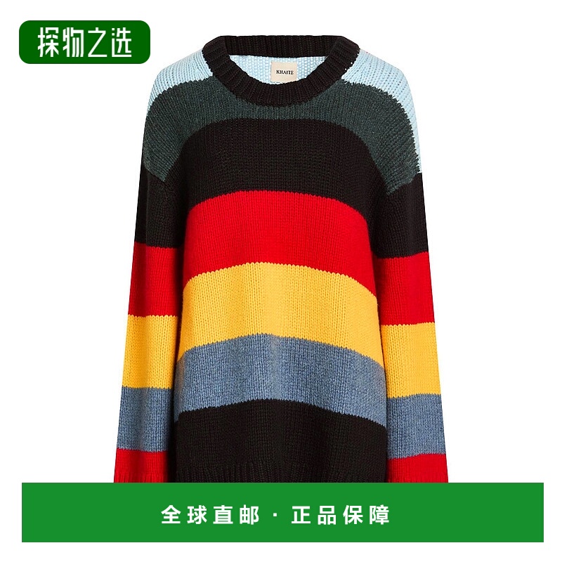 香港直邮KHAITE 女士 羊绒混纺毛衣 black黑色 舒适时尚