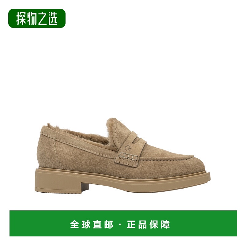 香港直邮Gianvito Rossi 圆头乐福鞋 G2535820GOM