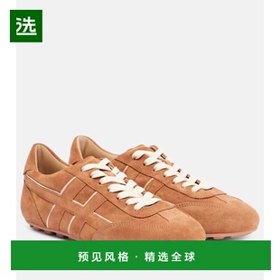 1h可退 香港直邮Hogan 女士 Olympia 绒面革运动鞋 brown棕色 舒