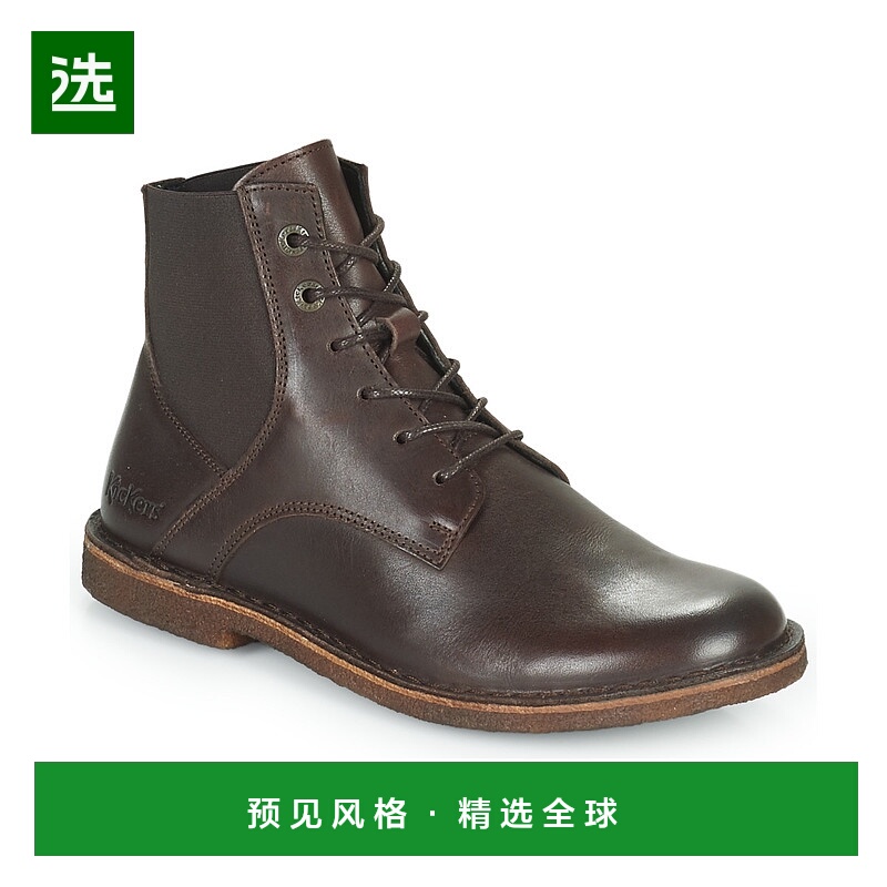 欧洲直邮Kickers 女士 靴子 TITI棕色正品时尚保暖轻便外穿高级感