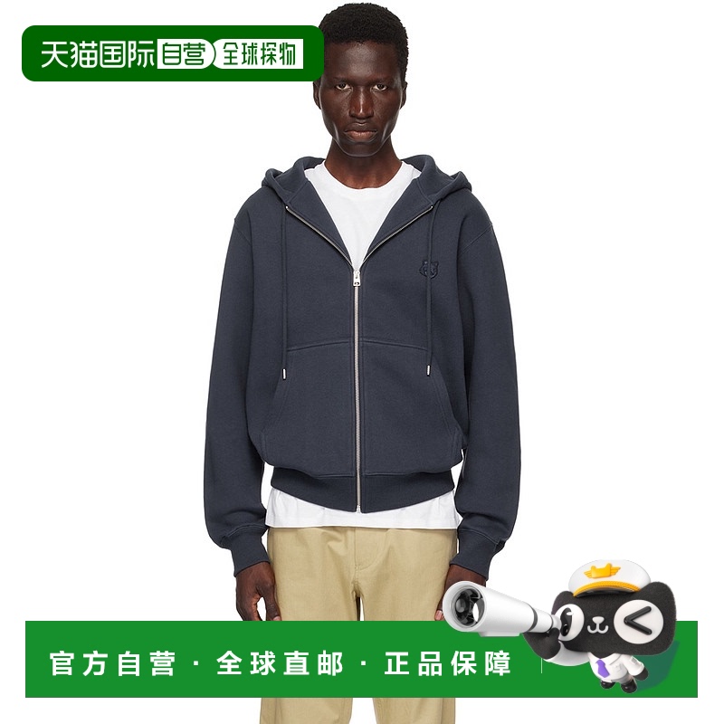 1h可退 香港直邮MAISON KITSUNE 男士 海军蓝 Bold Fox Head Patc