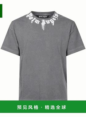香港直邮Palm Angels 棕榈天使 男士 灰色 Neck Logo Regular T