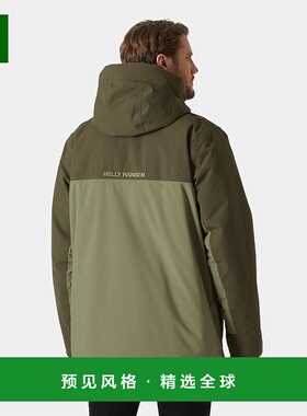 欧洲直邮Helly Hansen 男士深绿色Escape聚酯派克大衣夹克