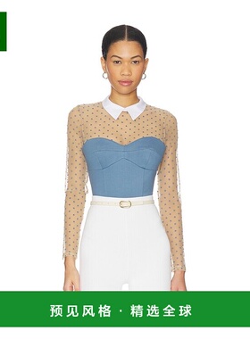 1h可退 香港直邮Fleur Du Mal 女士 带领连体衣 BS0033 blue蓝色