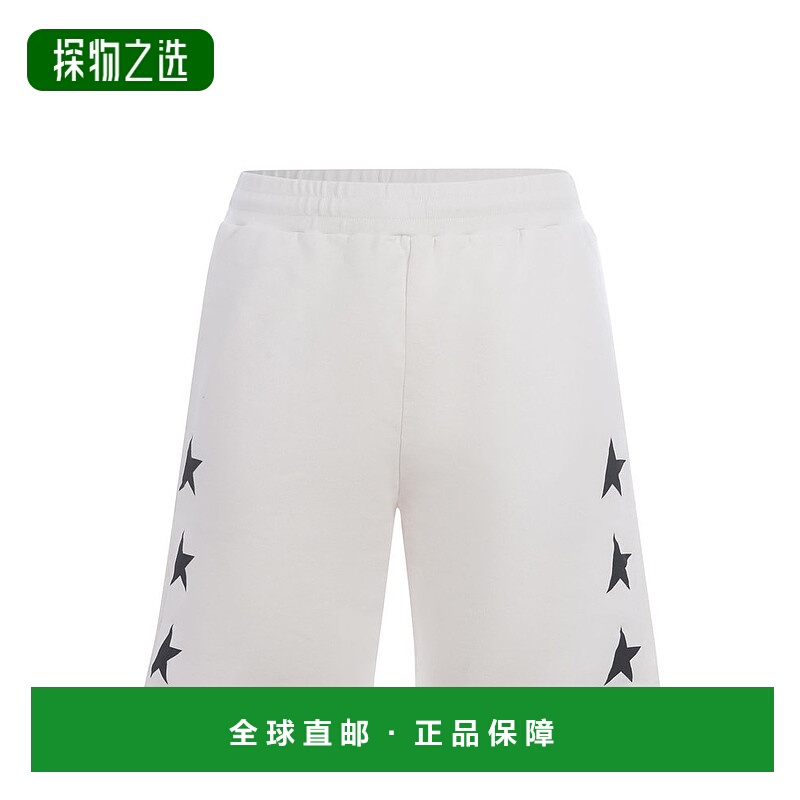 1h可退 香港直邮GOLDEN GOOSE 男士 白色 Diego Star 百慕大短裤