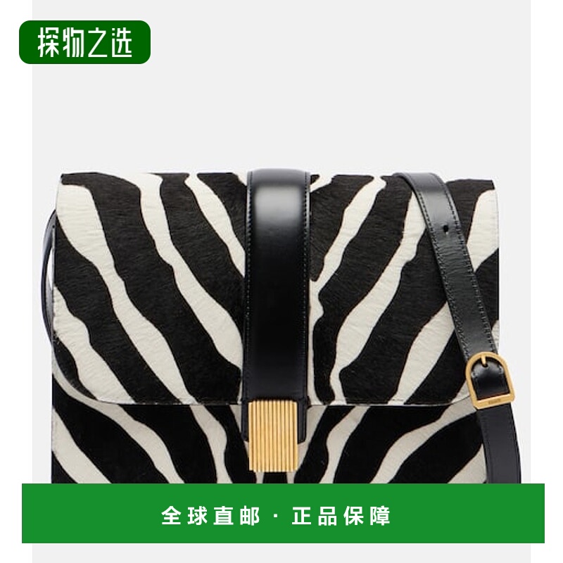 香港直邮KHAITE 女士 Blake 斑马纹小牛毛斜挎包