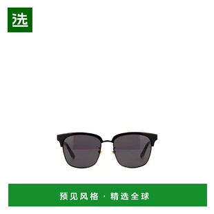 香港直邮Gucci 条纹镜织带层叠细节镜腿太阳 GG0382S-001古驰