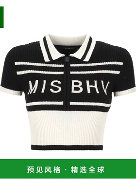 香港直邮MISBHV 女士POLO衫 250W139BLACKWHITE SS2025 黑色
