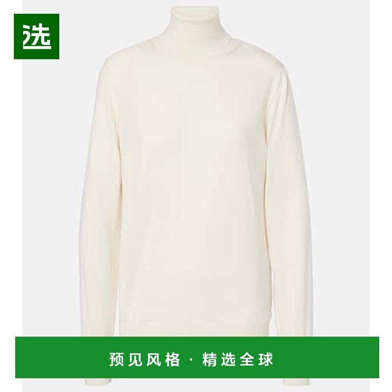 1h可退 香港直邮The Row 女士 Heva 羊毛针织高领毛衣 white白色