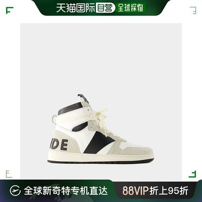 欧洲直邮RHUDERhecess Hi Sneakers - Rhude - Leather - White/B