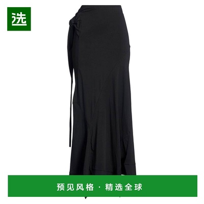 1h可退 香港直邮Ottolinger 女士 长款半身裙 black黑色 舒适时尚