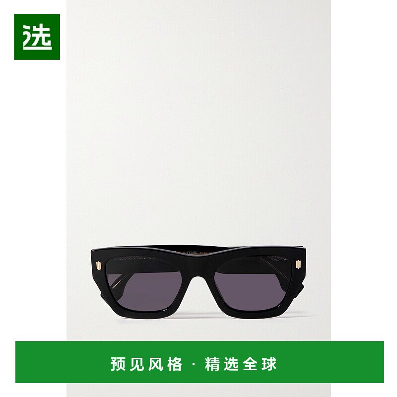1h可退 香港直邮Fendi 芬迪 女士 Roma D形框醋纤太阳眼镜 FE4010