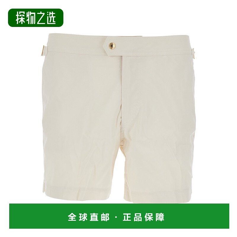 香港直邮Tom Ford 汤姆·福特 男士 浅褐色可调节绑带徽标拼缀侧