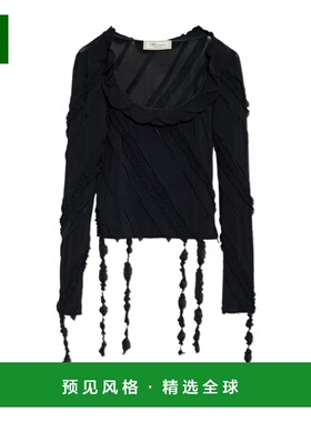 香港直邮BLUMARINE 女士卫衣 2C386AN0990 AW2025 黑色 长袖上衣