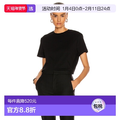 1h可退 香港直邮wardrobenyc 女士 经典款T恤 W1001R05 black黑色