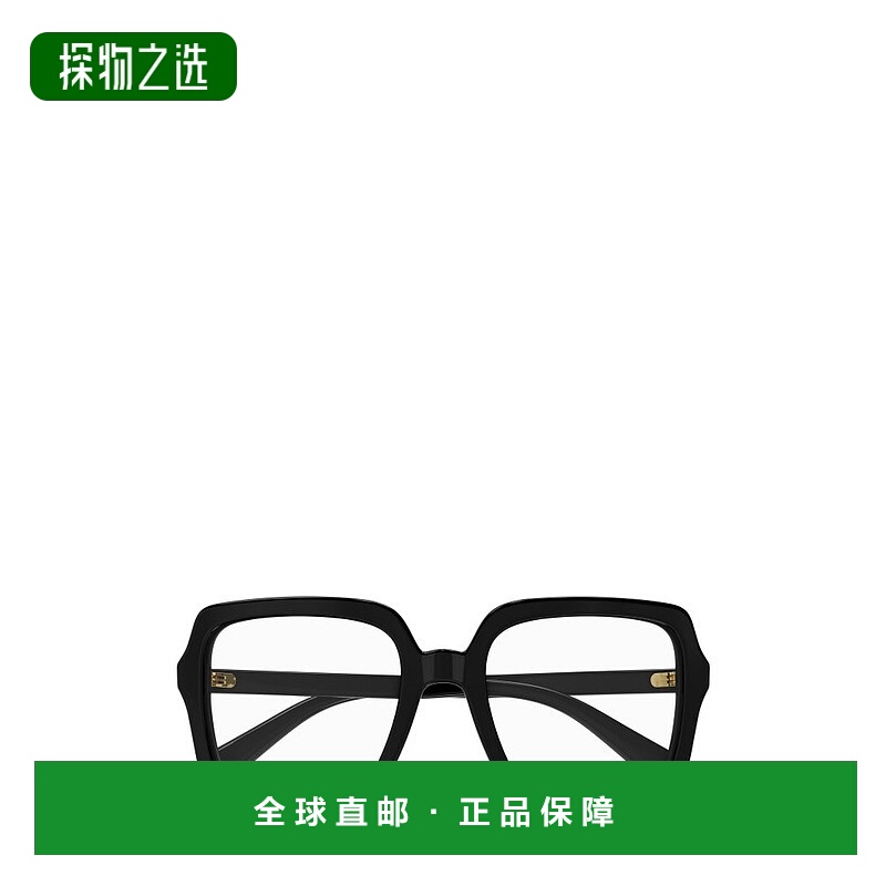 1h可退 香港直邮Gucci 古驰 女士 徽标平光镜 GG1318O black黑色