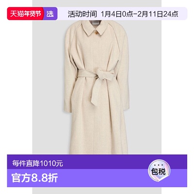 1h可退 香港直邮LE 17 SEPTEMBRE 女士 束带羊毛大衣 LSL224CT04E