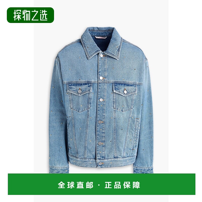 香港直邮valentino 华伦天奴 男士 铆钉牛仔布夹克 V3DC02G93Q558
