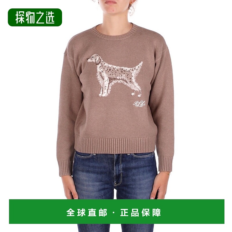 香港直邮Lauren Ralph Lauren 女士 嵌花針織英國塞特犬套頭衫 20
