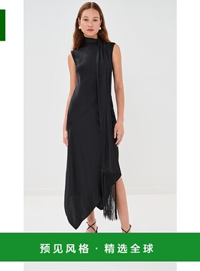 1h可退 香港直邮Acne Studios 艾克妮 女士 粘胶纤维柔软缎面长衫