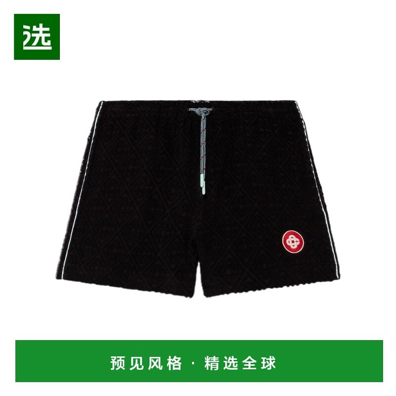 香港直邮CASABLANCA 女士短裤 WPF25JTR27201 AW2025 黑色 松紧腰,女装/女士精品,休闲裤,淘宝优惠券,粉丝福利购,淘宝优惠卷