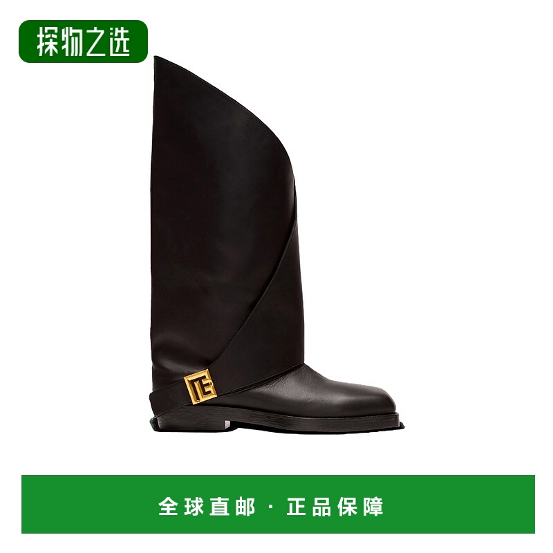 香港直邮Balmain 方头长筒靴 FM1TA370LVIT