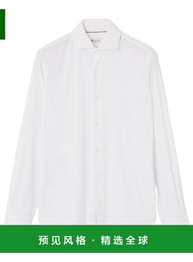 香港直发LORO PIANA诺悠翩雅男士白色翻领长袖衬衫简约FAL6123