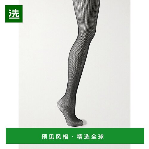 香港直邮1h可退 Wolford 女士 网眼半透视连裤袜 19393 black黑色
