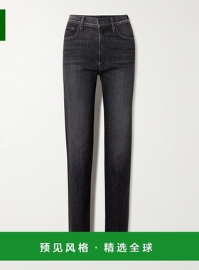1h可退 香港直邮mother 女士 Rambler Heel 拉链高腰直筒牛仔裤 1