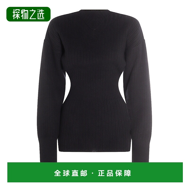 香港直邮Rick Owens Lilies 瑞克·欧文斯 女士 黑色羊毛针织衫 R