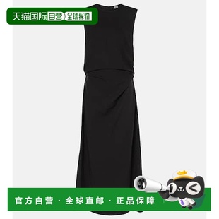 系帶細節中長連衣裙 1h可退 香港直郵TOTêME 女士 舒適 black黑色