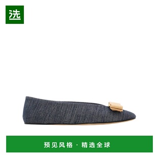 01K222女鞋 香港直邮Salvatore 蝴蝶结芭蕾舞鞋 Vara Ferragamo