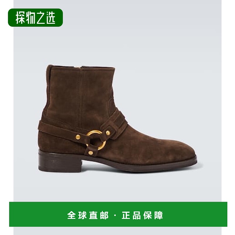 香港直邮Tom Ford 汤姆·福特 男士 Cavendish 绒面革骑士靴子 00