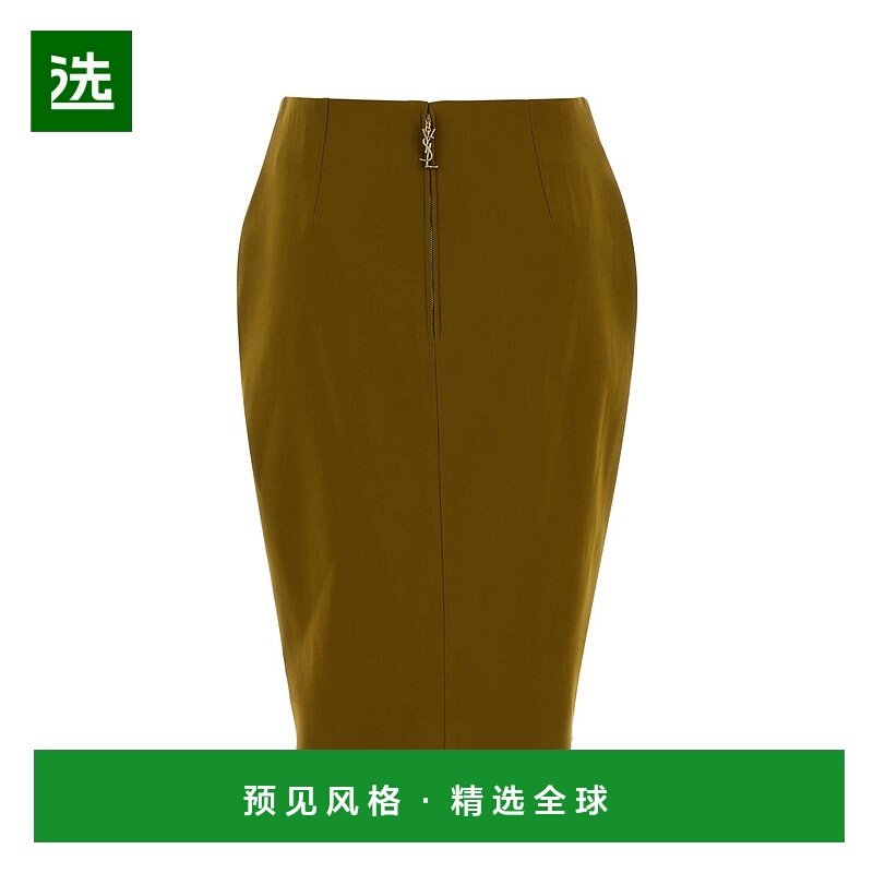 香港直邮Saint Laurent 圣罗兰 女士 PISTACHIO 绿色弹力粘胶纤维