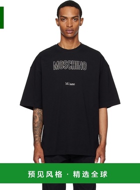 1h可退 香港直邮Moschino 莫斯奇诺 男士 黑色 Organic Decorated