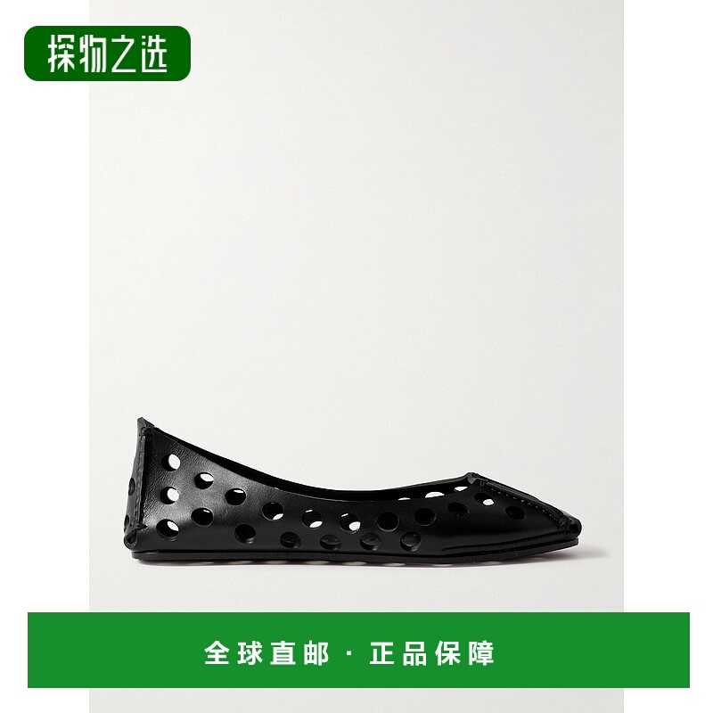 1h可退 香港直邮Alaïa 女士 穿孔皮质芭蕾舞鞋 AA3A033CK247999NO