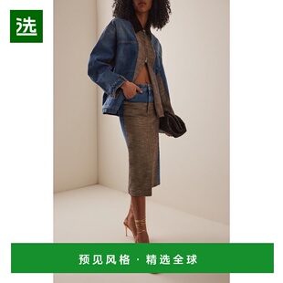 1h可退 香港直邮Amina Muaddi 女士 Lori 绑带金属感皮革凉鞋