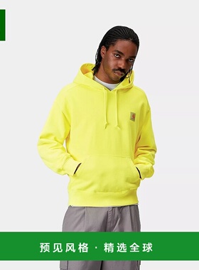 欧洲直邮Carhartt Wip 男士黄色棉卫衣连帽纯棉
